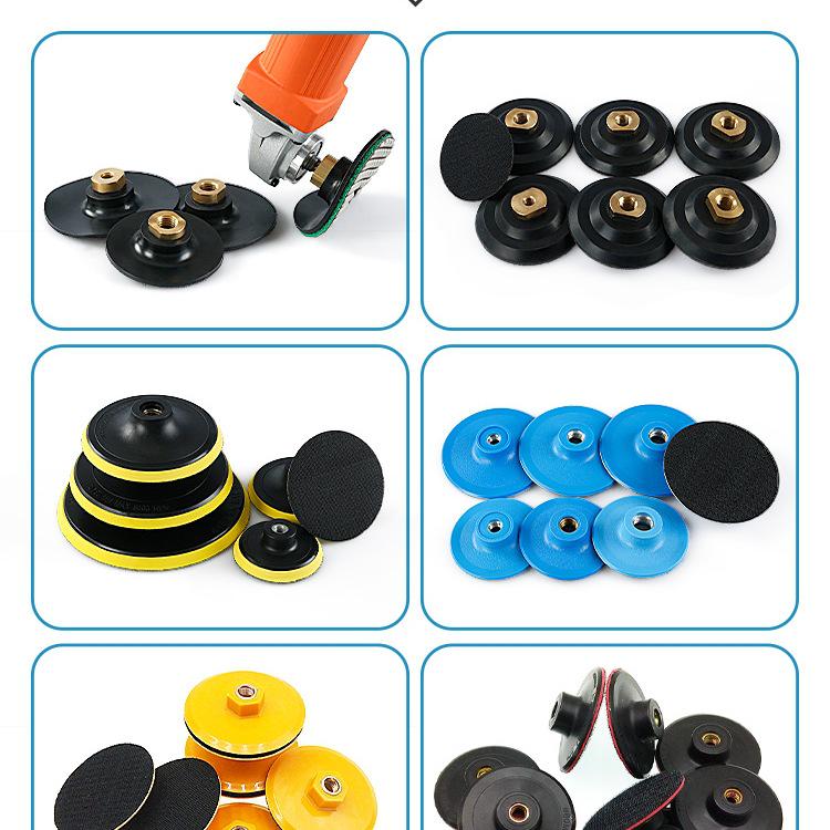 Stone Polishing Kit: Wet/Dry Pads, Self-Adhesive, Rubber Backing, Angle Grinder Head, Sandpaper Suction Cup