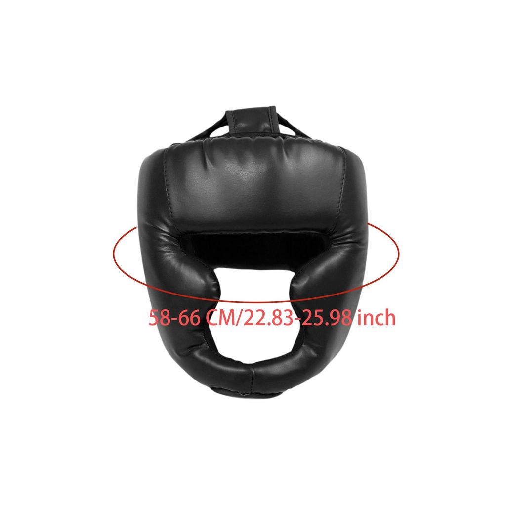 PU Leather Boxing Helmet Karate Muay Thai Sanda Training Adults Head Guard Protector Full-Covered Thickened Taekwondo Helmets