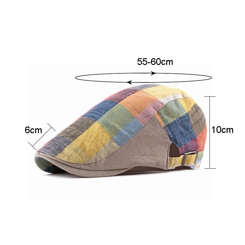 Spring Summer Thin Plaid Newsboy Caps for Men Breathable Beret Women Outdoor Sun Hat Gatsby Painters Hats Flat Caps Ivy Hat