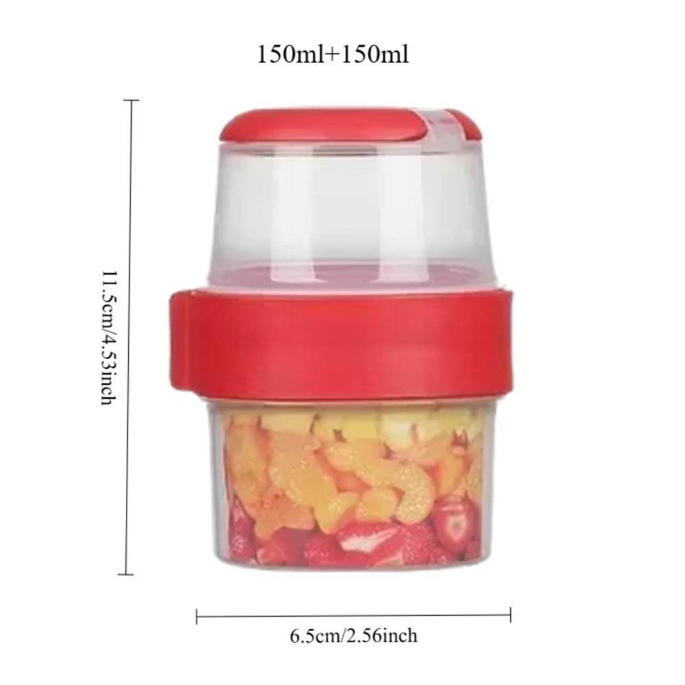 Double Layer Lunch Box Compartment Preservation Box Leak Proof Overnight Oat Container Portable Oatmeal Cup Fruit Sealed Jar