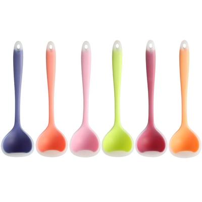 JANKNG 1Pcs Long Handle Spoon Set Silicone Soup Spoon Kitchen Non-Stick Large Food Spoons Ladle Home Fda Cooking Utensils Tool