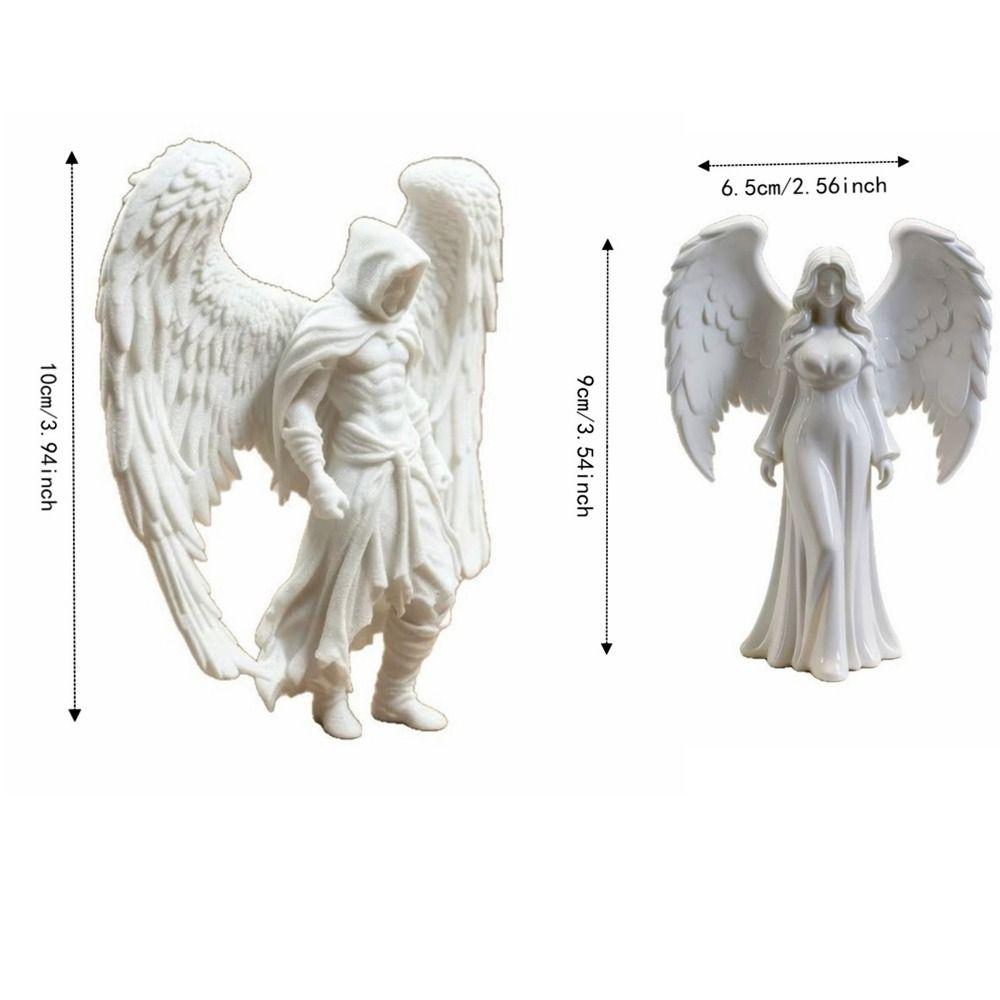 Creative Angel Statue with Wings 3D Printed Desktop Ornaments Office Desk Display