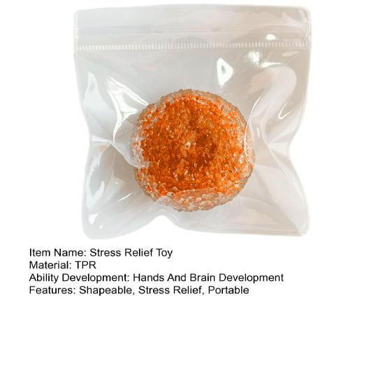 Shapeable Waxberry Stress Ball Anxiety Relief Textured Squeeze Ball Soft Stretchy Decompression Moldable Ball Pinch Fidget