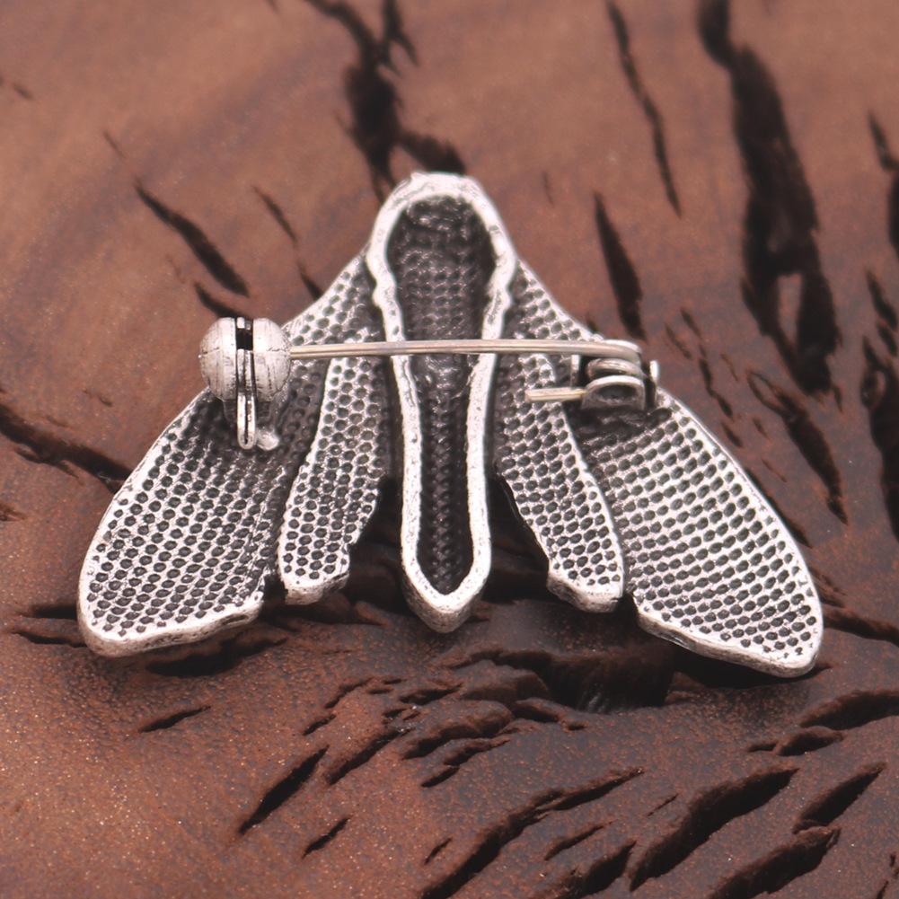 Hot Sale Butterfly Zinc Alloy Pendant Moth Of Death Skull Brooch Women'S Personality Accessories