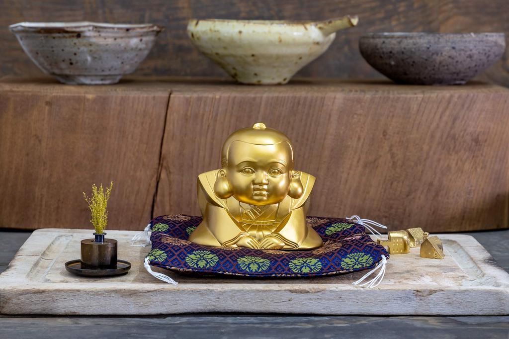 Gingado Dandan Fukusuke Ornament Prosperous Many Good Luck In Takaoka Copperware _ Business, Customers, Life, (Dandan Fukusuke)