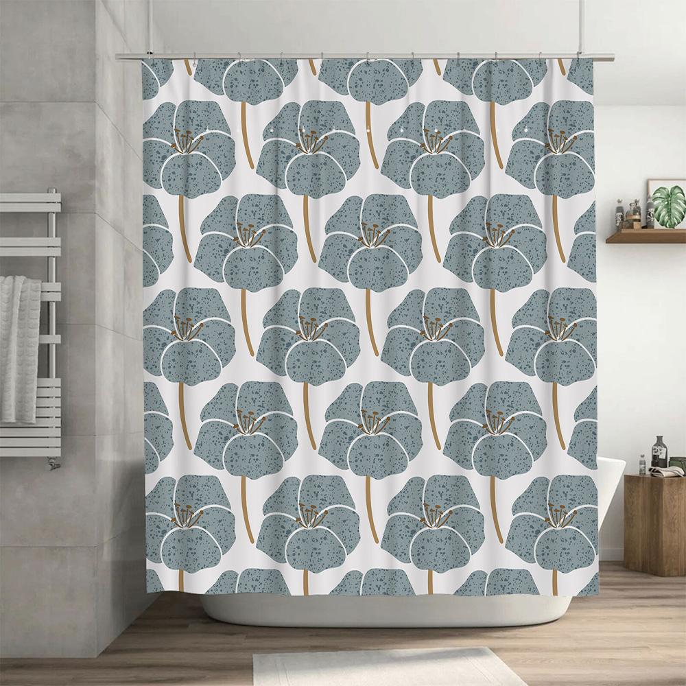 Farm Fresh Cow Print Shower Curtain: Rustic Brown White Abstract Bathroom Decor for Kids Room Country Style Home Decoration Perf