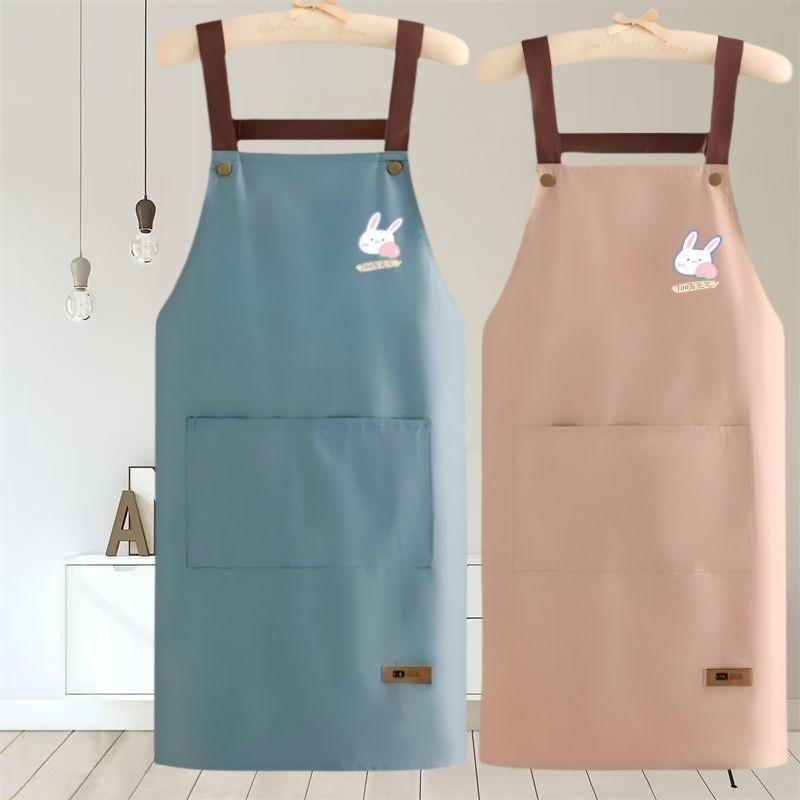 Waterproof and Oil-resistant Apron, Household Kitchen Work Clothes Apron