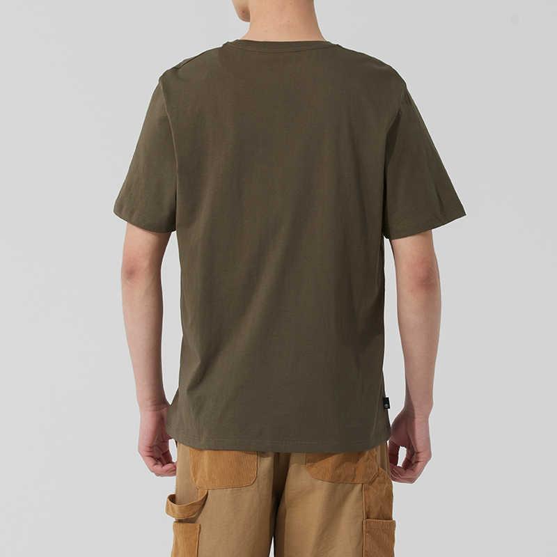 Timberland T-Shirts Men's Green Crew Neck Moderate A6281-AR5