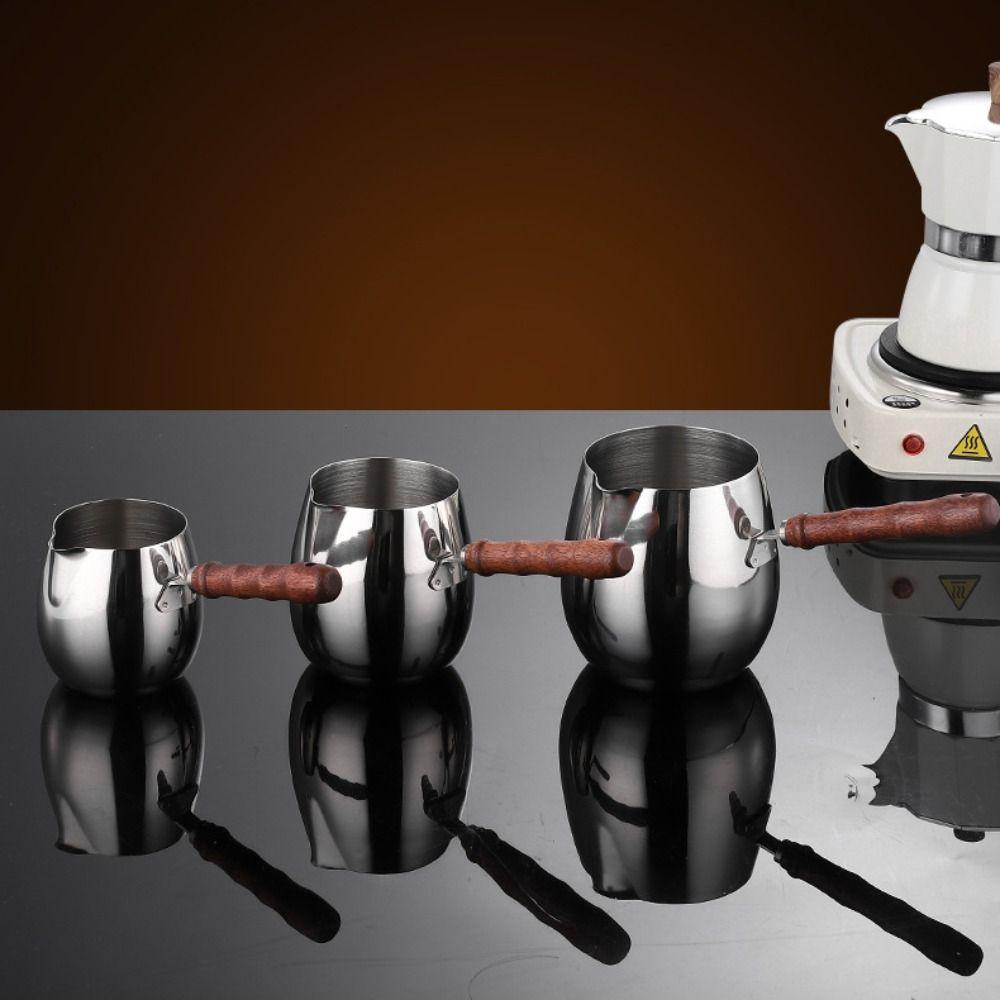 Stainless Steel Latte Art Cup 300ml/420ml/600ml Coffee Maker Turkish Coffee Pot  Restaurant