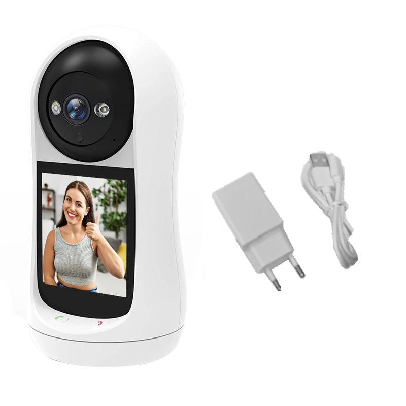 ABUO-3MP Wifi Camera Video Call With 2.8 Inch IPS Screen IP Camera Baby Monitor Indoor Security Camera