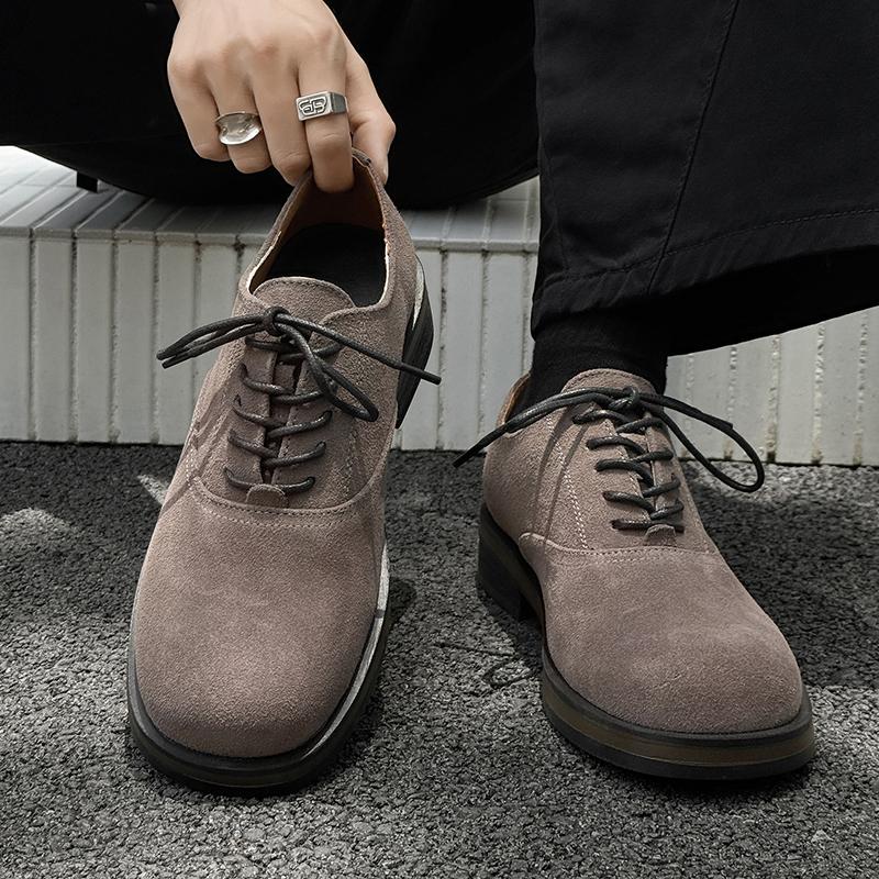 

Classic Brand Design Mens Casual Shoes Outdoor Pu Leather Business Shoes Oxfords Lace-up Men Dress Shoes 2025 Brand Men Footwear 46 хаки