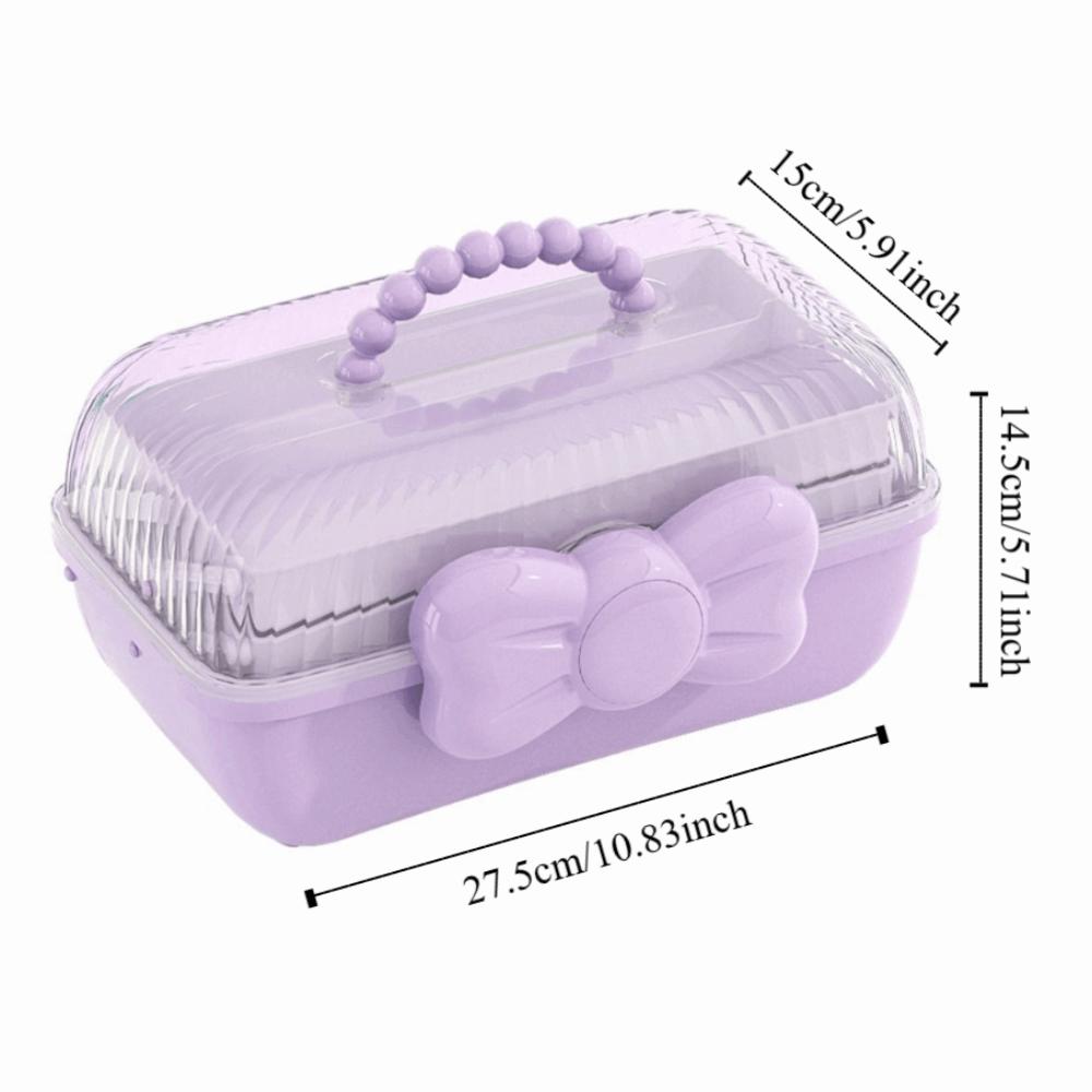 3Layer Jewelry Hair Accessories Storage Box Practical Display Collection Case Workspace Storage