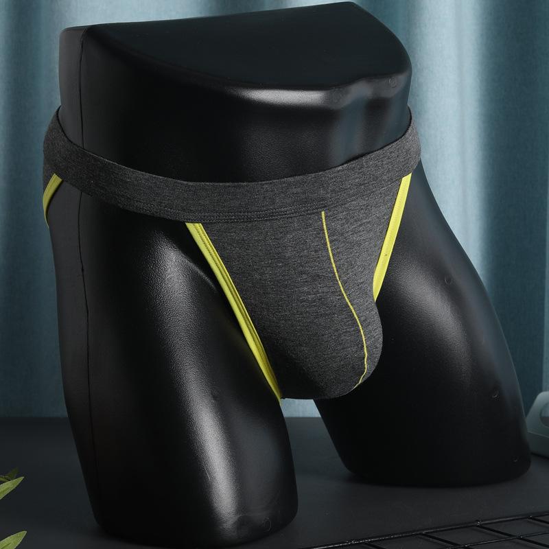 Men's Triangle Pants Men's Sexy Simple Sports Mid Waist Adult Solid Color Breathable U Convex