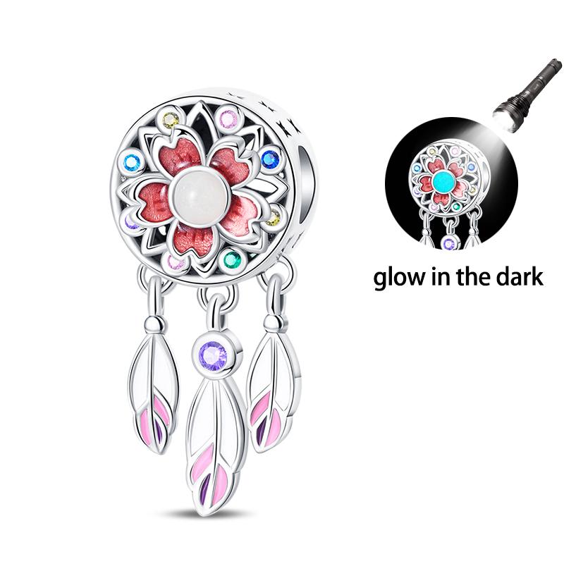 Copper Colorful Dreamcatcher Charms Pendants Fit Original Bracelets Exquisite Diy Birthday Jewelry Gift