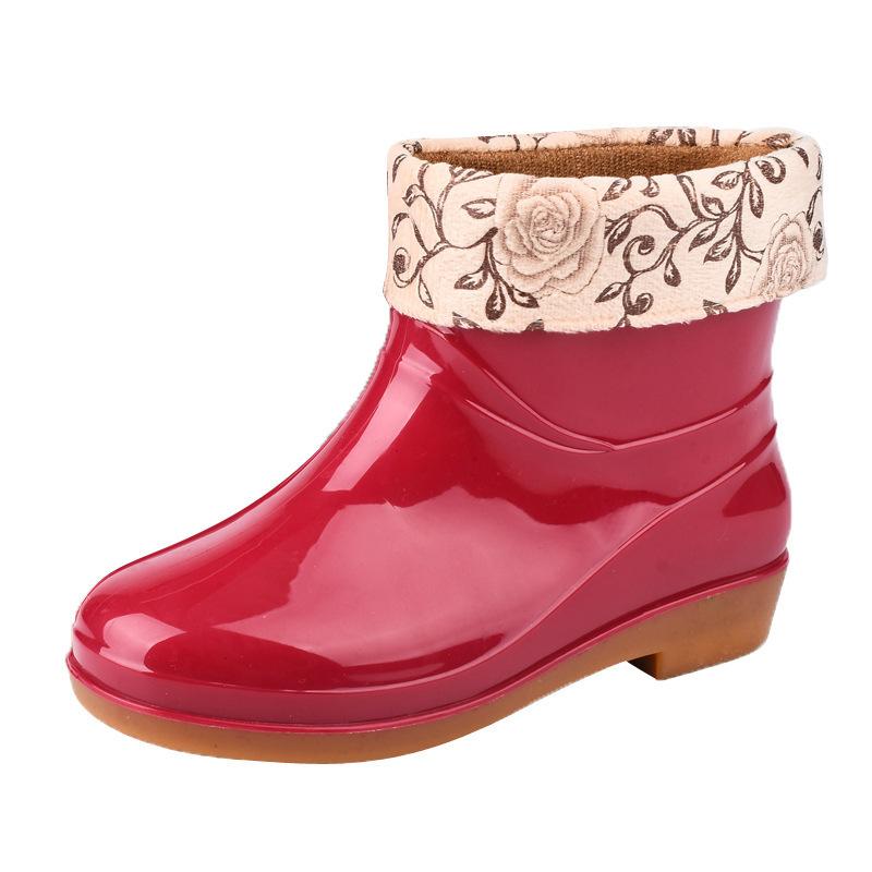 Rain boots, low non-slip kitchen rain boots, short water boots, cow tendon soles, wear-resistant adult water shoes