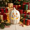 Spookachtig Seizoen Feestartikelen Halloween Pompoen Kaarsenhouder, Hars Lantaarn Theelichthouder met Feestelijke Tafeldecoraties Gesneden Gezicht voor Herfst