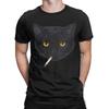 Smoking Cat Vintage Black Cats Retro 90s T-Shirts for Men Novelty Cotton Tee Shirt O Neck Short Sleeve T Shirts Gift Idea To...