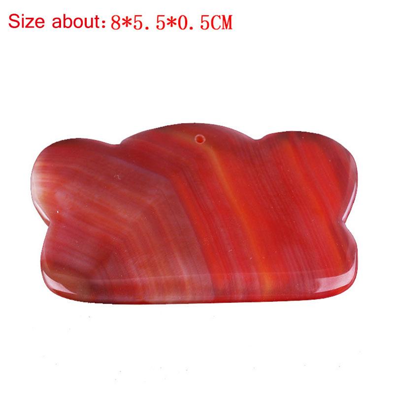 Red Onyx Gouache Scraper Guasha Jade Massager For Face Natural Gouache Stone Gua Sha Scraper Facial Massage Tool Face Scraper