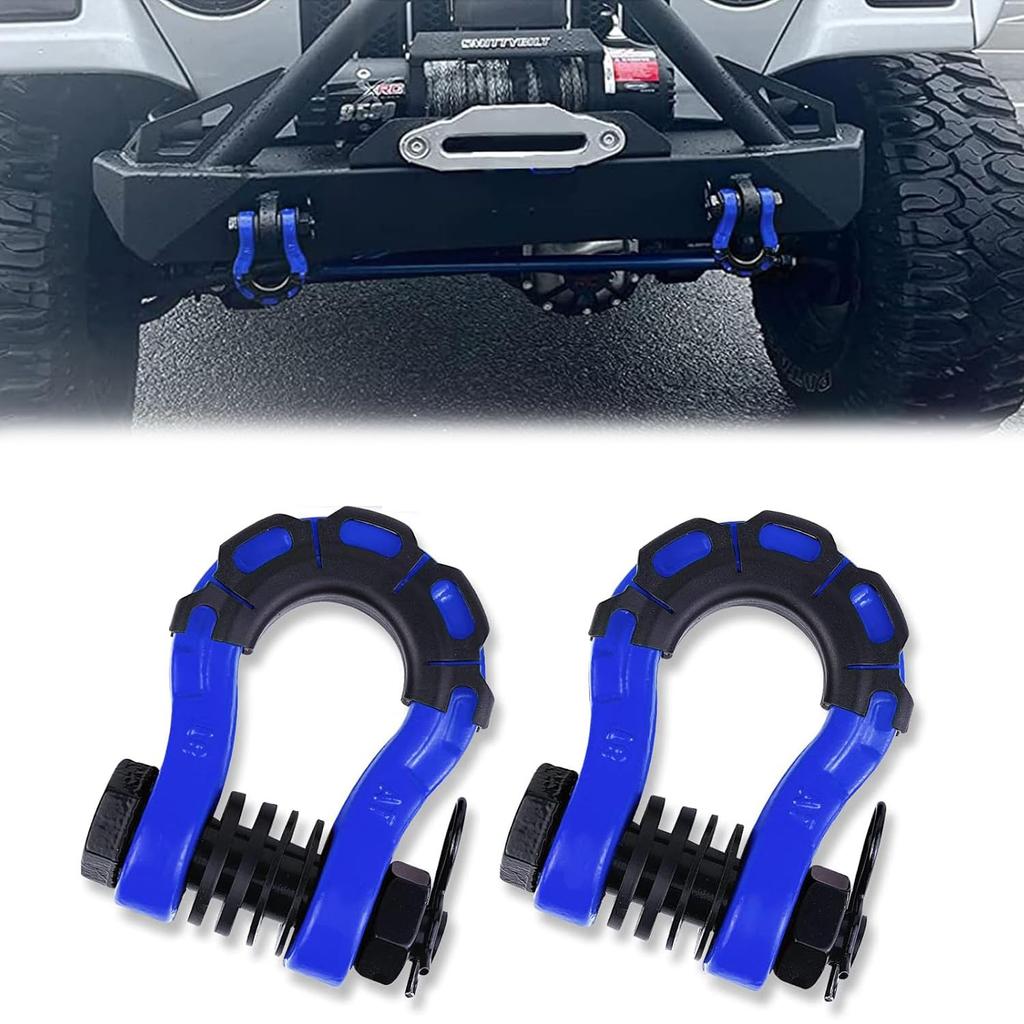 Car Shackle Tow Trailer Hitch Hook with Towing for with Protective Hook, 8-Ton D-Ring, 8-Ton Capacity, Carts, Trucks, Off-Road Camping, Cover,