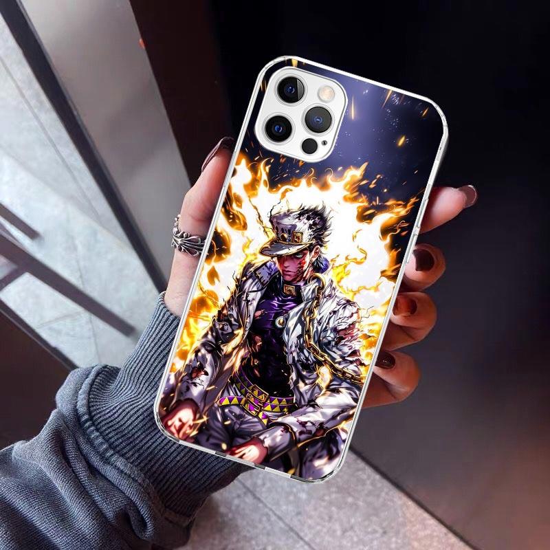 JoJo's Bizarre Adventure Kujo Jotaro Phone Case For iPhone 17 Air 11 13 Mini 14 15 Plus 16 12 Pro Max 16E SE 7 8 Pattern Soft TP