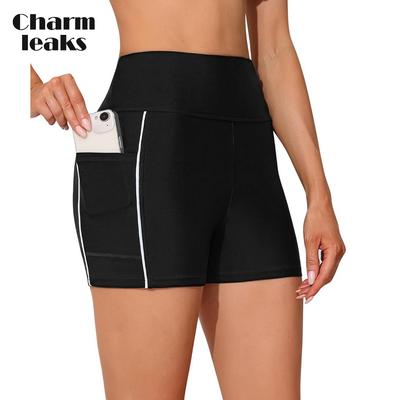 Women's Sporty Swim Shorts Stretchy Board Shorts Boyleg Swim Bottoms
