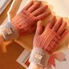Women Warm Thick Plush Knitted Gloves Touch Screen Men Women  Autumn Winter Keep Warm Riding Skiing Outdoor Gloves