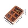 3/5 Slot Wooden Ring Box Magnetic Cover Jewelry Ring Holder Black Walnut Cufflinks Box  Couples