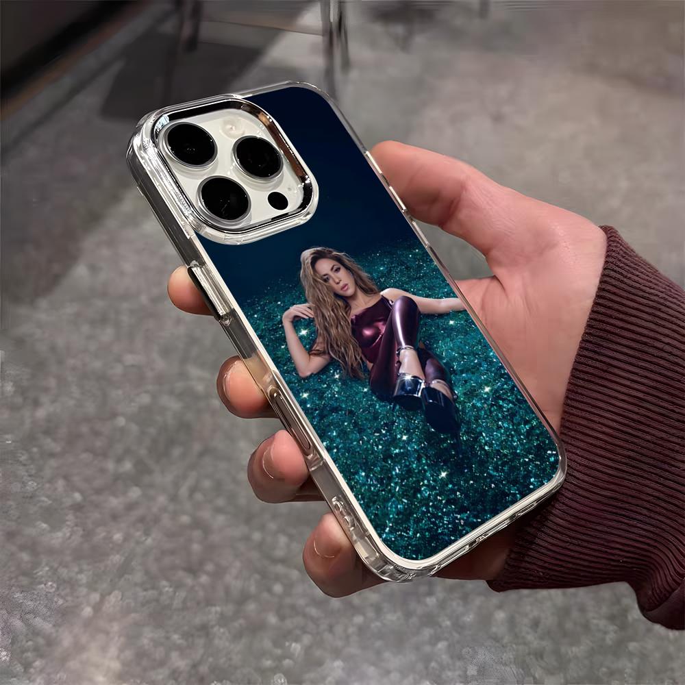 

Singer Famous S-Shakira Phone Case For IPhone 17 Air 16 E 15 14 13 12 11 Plus Pro Max Electroplated Transparent Soft Shell iPhone 16 Plus