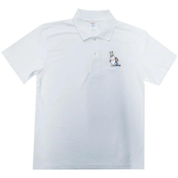 ムーミン ドライポロシャツ Mサイズ 衣類 ホワイト MOOMIN