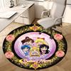 1pc Sailor Moon Characters Artwork Round Carpet, Made of Polyester,Perfect for Decorating Office Chairs, Living Rooms
