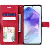Skyddsskal - BOOLING - för Samsung Galaxy A55 5G - PU-läder - Röd - Inbyggt stöd