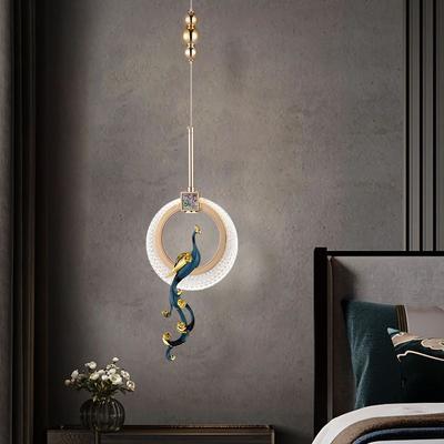 Lampe à suspension de salon, lampe de chevet à longue ligne, lampe de luxe pour chambre à coucher, petite lampe à suspension créative