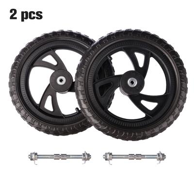 2-pack Assembly Balancing Bike Replacement Roller Skate Wheel Accessory Solid EVA Foam Wheel Airless Bicycle Wheel Accessory Pla