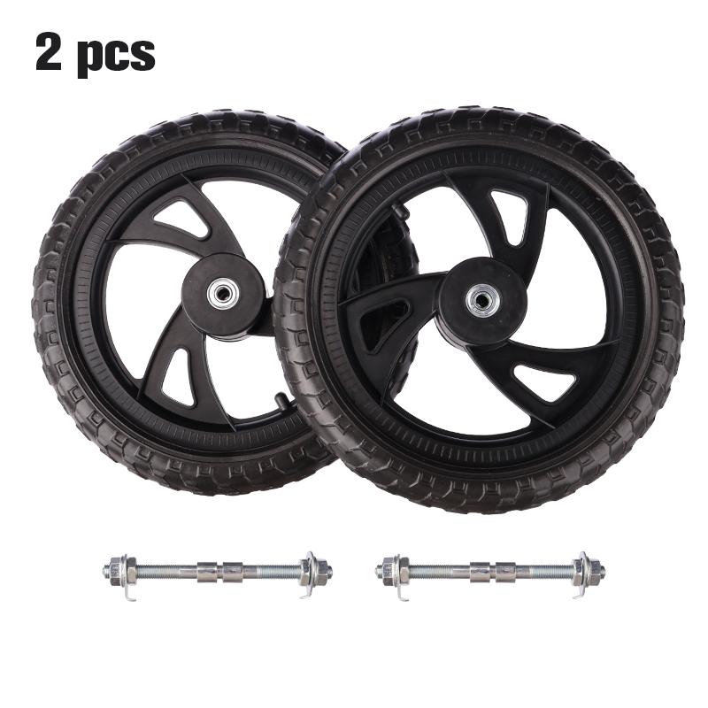 2-pack Assembly Balancing Bike Replacement Roller Skate Wheel Accessory Solid EVA Foam Wheel Airless Bicycle Wheel Accessory Pla