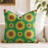 Sunflower Pattern Cushion Cover Natural Linen Pillow Cover DoubleSided Print Cushion Cover for Sofa Home Decor