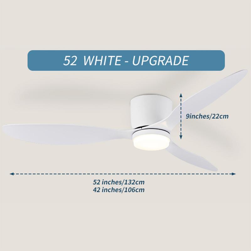 LED Light DC Motor Modern Ceiling Fan Kitchen Living Room Dining Room Household High Air Volume Remote Control Pendant Light
