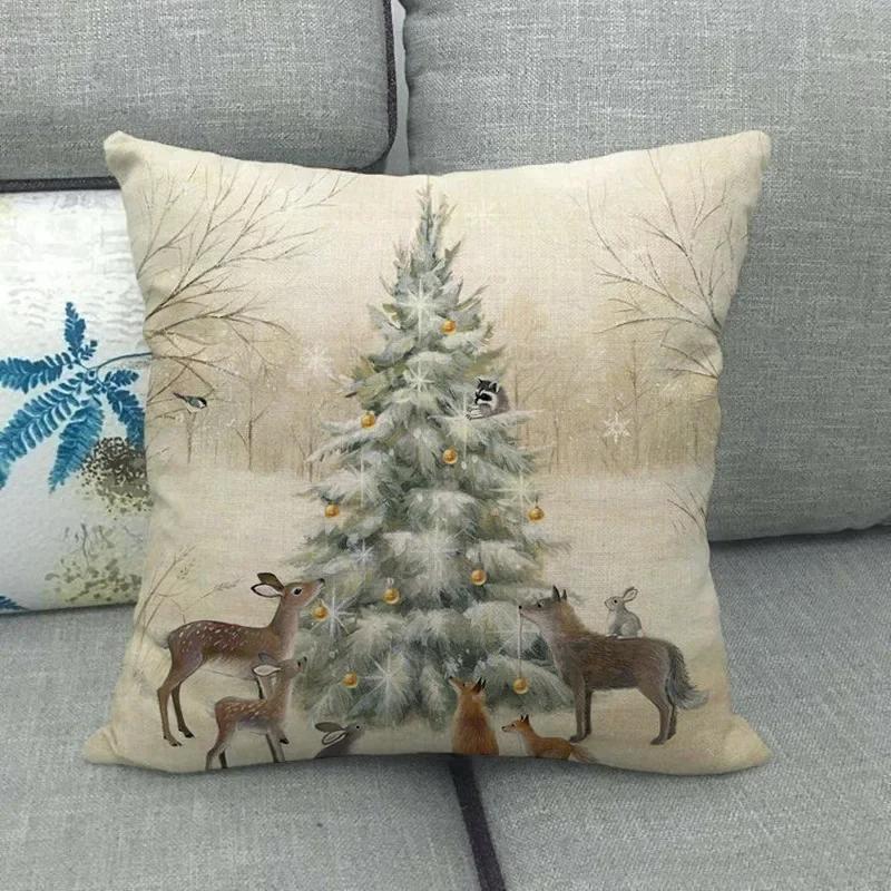 

Home Decor Christmas Cushion Cover Pillowcase Print for Bedroom Living Room funda de almohada,(4) 66x66cm