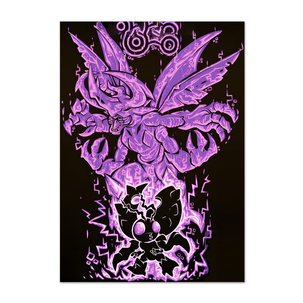 Japan Anime Digimon Poster Cartoon Wandkunst Leinwandbild Drucke Bilder Haus Schlafzimmer Für Wohnzimmer Dekor Wandposter Geschenk 21X30CMNo Framed
