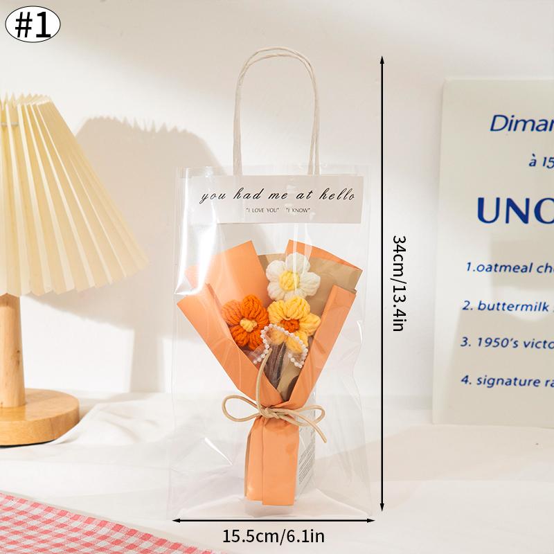 Mini Knitted Bouquet Girlfriend Creative Birthday Valentine's Day Gift Artificial Simulated Small Bouquet Wedding Companion Gift