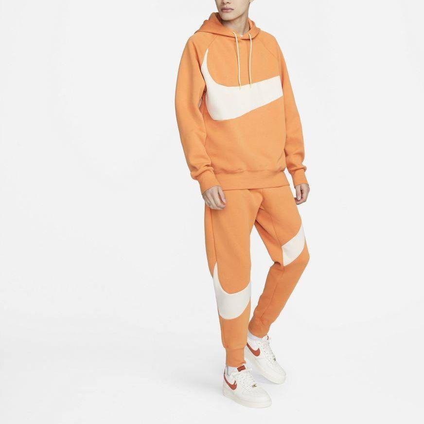 Nike Logo Print Slim-Fit Joggers Men Bottoms Orange DH1023-808