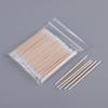 60/100/200/300Pcs Nails Wood Swab Clean Sticks Bud Tip Wooden Cotton Head Manicure Detail Corrector Nail Polish Remover Art Tool