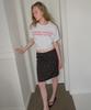 Tabert Marigold Flower Midi Skirt - Black
