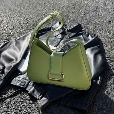 Bolso de Lujo para Mujer y Bolso de Mano Color Sólido Piel Sintética Bolso de Hombro Lateral