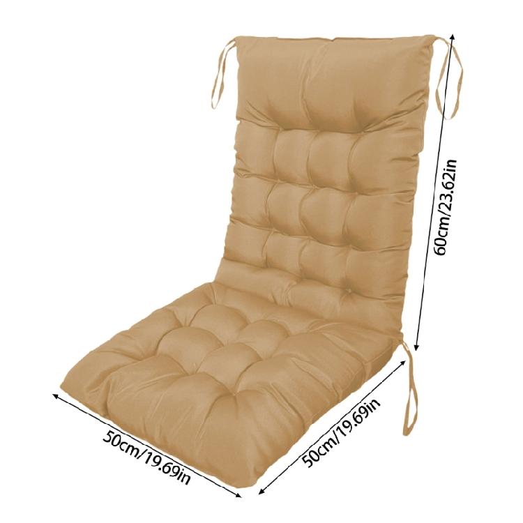 High Back Chair Cushions Waterproofs Soft Pad for Indoor Outdoor Lounger and Recliners
