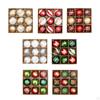 9 Pack 2.3inch Christmas Tree Balls for Holiday Decoration