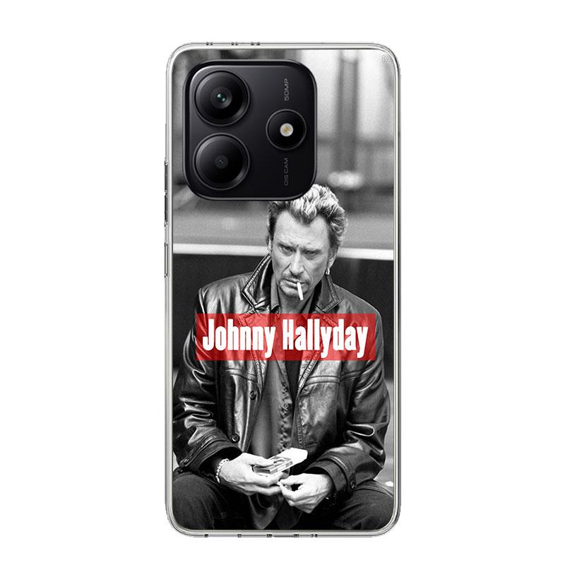 

Johnny Hallyday Music Case Phone Cover for Xiaomi Redmi Note 14 13 12S 12 11S 11 11T 11E 10S 10 Pro Plus 5G Trend Fundas Note 14 Redmi Note 13 4G