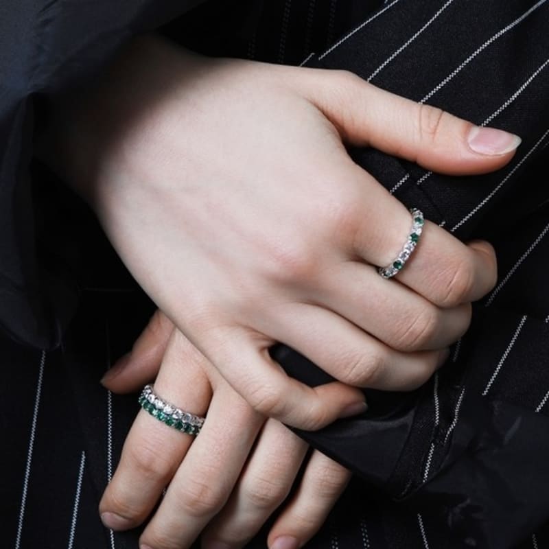 ozel [Custom Made]Silver925 Starlight CZ Ring ES131R