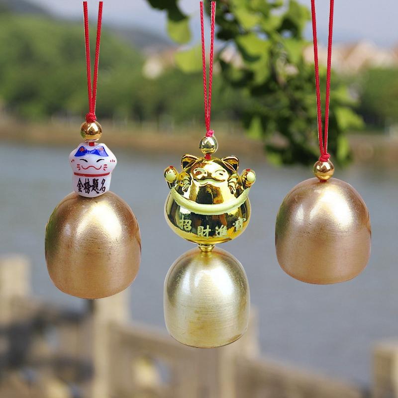 Carillon Eolico in Rame Retro Campana Eolica Ciondolo da Appendere Decorativo Campanello da Porta Ciondoli Orientali Portafortuna Decorazione per Finestra Giardino Esterno