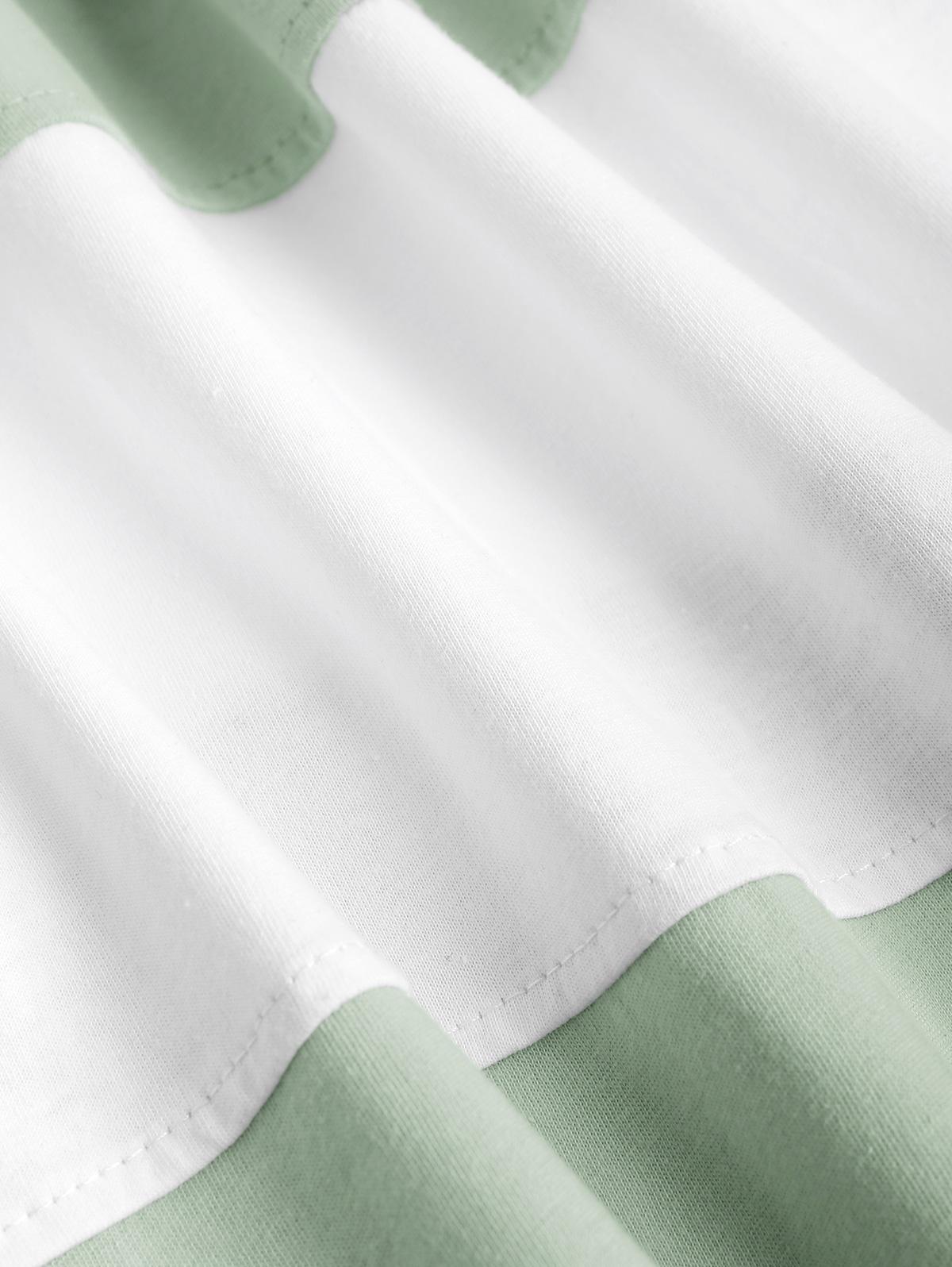 Футболка ZAFUL с короткими рукавами и цветными блоками LOS ANGELES XL светло-зеленый — фото 4