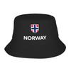 Chapeau seau unisexe Drapeau de la Norvège Chapeaux de pêcheur respirants Casquettes de pêche classiques Printemps Casquette à visière graphique d'extérieur